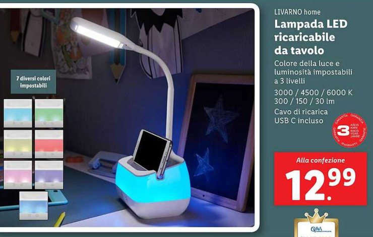 Alla Lidl Lampada a Led con altoparlante Bluetooth in offerta 